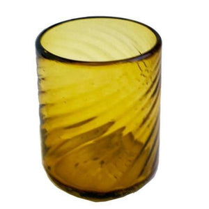 Tumblers-Twirled Amber Set/4 - Worldly Goods Too