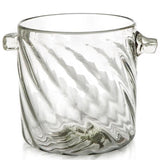 ICE BUCKET-TWIRLED CLEAR - Worldly Goods Too