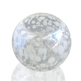 8"  FISHBOWL W/WHT.SPECKLE-LUS - Worldly Goods Too