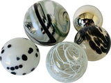 Glass Balls SPHERE SET OF 5-ONYX - Worldly Goods Too
