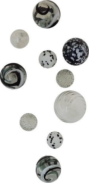ONYX GLASS BALLS WALL SPHERES-10 PC. - Worldly Goods Too