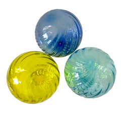 Glass Balls SPHERE SET/3-TWIRLED - Worldly Goods Too