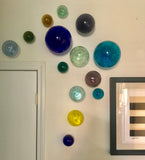 TWIRLED GLASSWARE WALL SPHERES-SET/15 - Worldly Goods Too