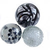 Glass Balls SPHERE SET/3-BLACK - Worldly Goods Too