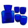 5 Piece Beverage Set - Decanter & 4 Rocks Glasses - Cobalt - Worldly Goods Too