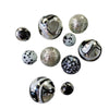 ONYX PLATED S/10 GLASS BALLS WALL SPHERES - Worldly Goods Too