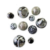 ONYX PLATED S/10 GLASS BALLS Decorative Glass Wall Art - Worldly Goods Too
