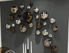 CHOCOLATE PLATED GLASS BALLS WALL SPHERES - Worldly Goods Too