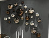 CHOCOLATE PLATED GLASS BALLS Decorative Glass Wall Art - Worldly Goods Too