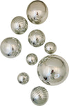 BASIC SILVER WALL SPHERES SET/9 - Worldly Goods Too