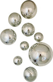 BASIC SILVER WALL SPHERES SET/9 - Worldly Goods Too