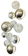 SILVER & WHITE WALL SPHERES SET/11 - Worldly Goods Too