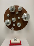 SILVER-PLATED GLASS BALLS WALL SPHERES - Worldly Goods Too