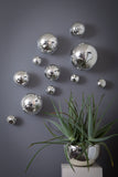 SILVER PLATED WALL SPHERES Decorative Colored Glass Balls