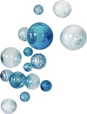 WALL GLASSWARE SPHERES-AQUA & SKY-S/15 - Worldly Goods Too