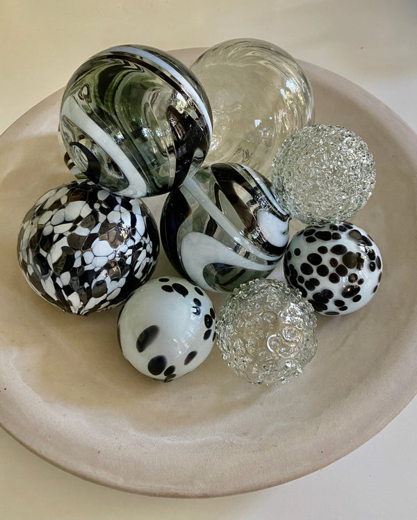 ONYX PLATED S/10 GLASS BALLS Decorative Glass Wall Art - Worldly Goods Too