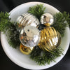 Sphere Set - Holiday Plated GLASS BALLS - Worldly Goods Too