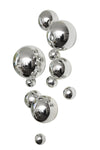 SILVER-PLATED-GLASS BALLS WALL SPHERES - Worldly Goods Too