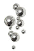 SILVER-PLATED-GLASS BALLS WALL SPHERES - Worldly Goods Too