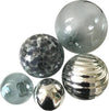 Glass Balls SPHERE SET OF 5-SMOKE SPECKLE - Worldly Goods Too